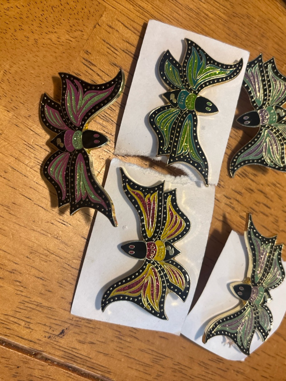Enamel Bat Pin - Multicolor Decorative Accessory